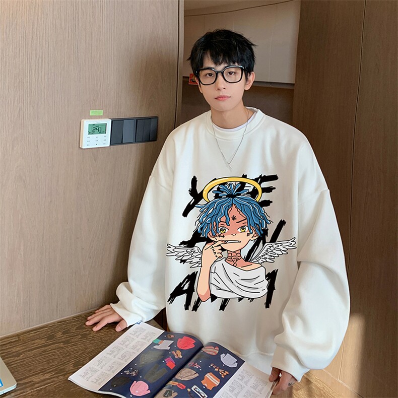 抖音供货、复合重磅360克现货圆领卫衣宽松D223A-YL2342-特P28,男装卫衣,电商019-1