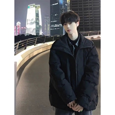 美式菱形格棉衣男款ootd穿搭美式棉服立领工装面包服外套WL13-P88，男装棉衣，星座1008
