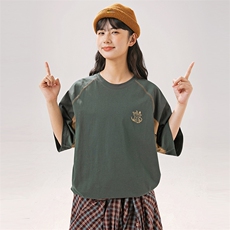 2024夏季新款男装日系潮牌纯棉印花圆领宽松短袖休闲T恤T912-F44，男装T恤，电商A101（原外27）