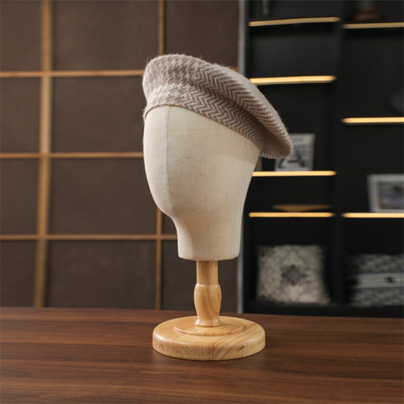 2025年春季新款女士百搭平顶帽，帽子，绒朵羊绒