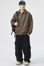 2025秋季新款现货皮衣男翻领夹克外套DSA157B-JK7950-特P80，男装夹克，电商A157B