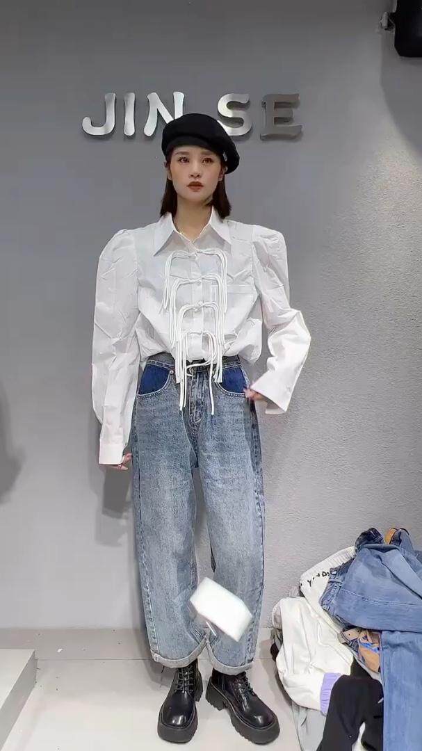 春装新款衬衫，女装衬衫，娇姿百合