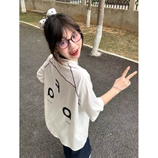 明线印花T恤短袖情侣宽松BT031-P28，男装T恤，星座412-3