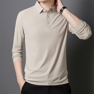 抗皱长袖t恤男士2026新款春季翻领polo衫体恤上衣服PL8898-P40图片