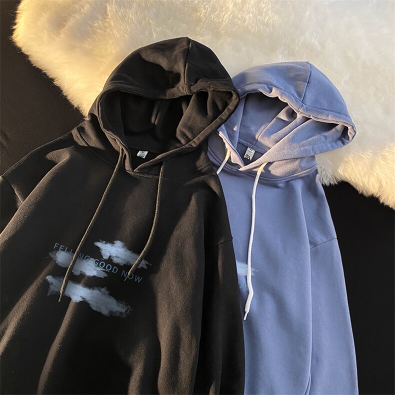 WY2143-P35加绒款-P40纯棉连帽卫衣男大码运动帽衫宽松薄外套男,男装卫衣,电商A040
