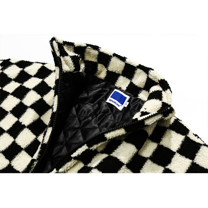 22SS棉服米黄色棋盘格夹棉外套615-WT10-P120,男装棉衣,星座702-1