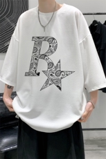 春夏季七分袖t恤男大码五分袖男短袖中袖Q11328-P30，男装T恤，电商A040