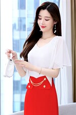 夏季2025新款女休闲网红炸街减龄无袖上衣百褶阔腿裤裙，女装衬衫，火爆靓佳人