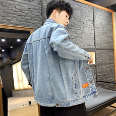 2021秋季新佳乐日系大码男嘻哈休闲牛仔外套工装夹克J120-P75，男装夹克，电商A001
