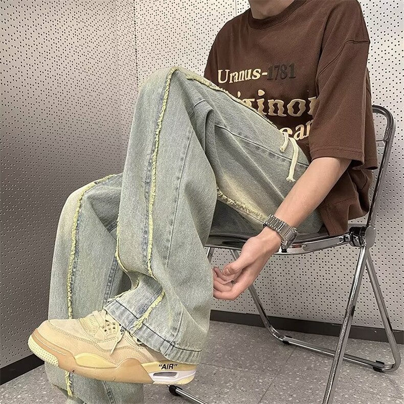 美式牛仔裤男款秋季长裤潮 WH64 P42图片
