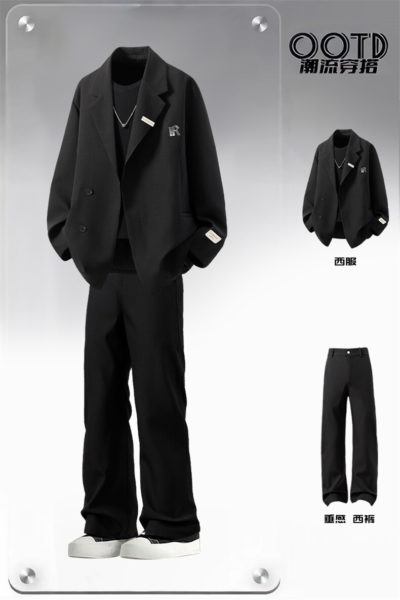 金属搭扣西服男96%聚酯纤维4%氨纶XF77068P85控128西裤78151P45,男装西服,星座227-7