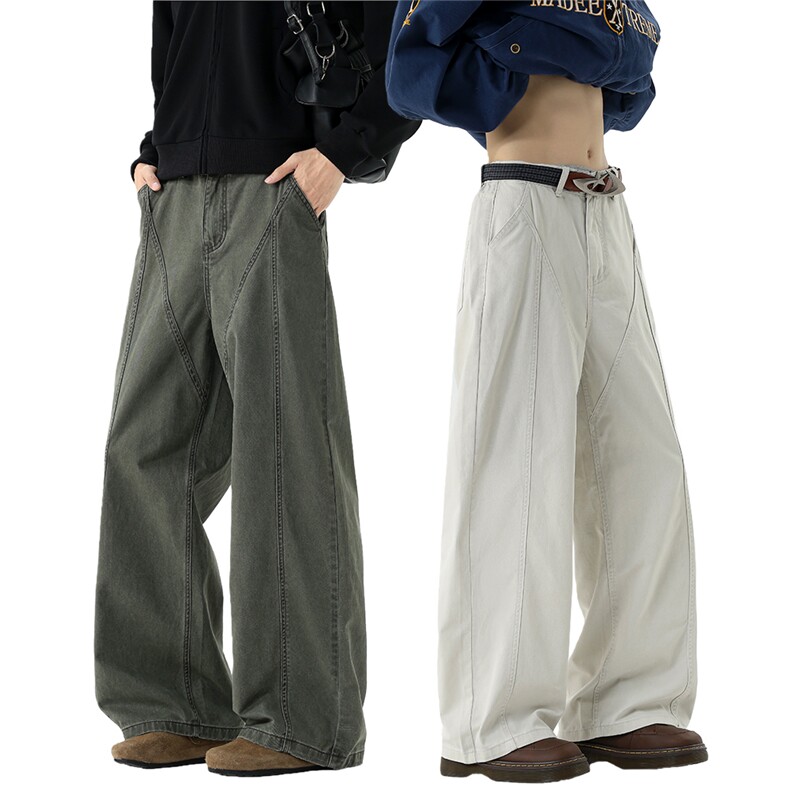 新款100棉美拉德休闲裤直筒B342-KZ815-特50，男装休闲裤，电商B342