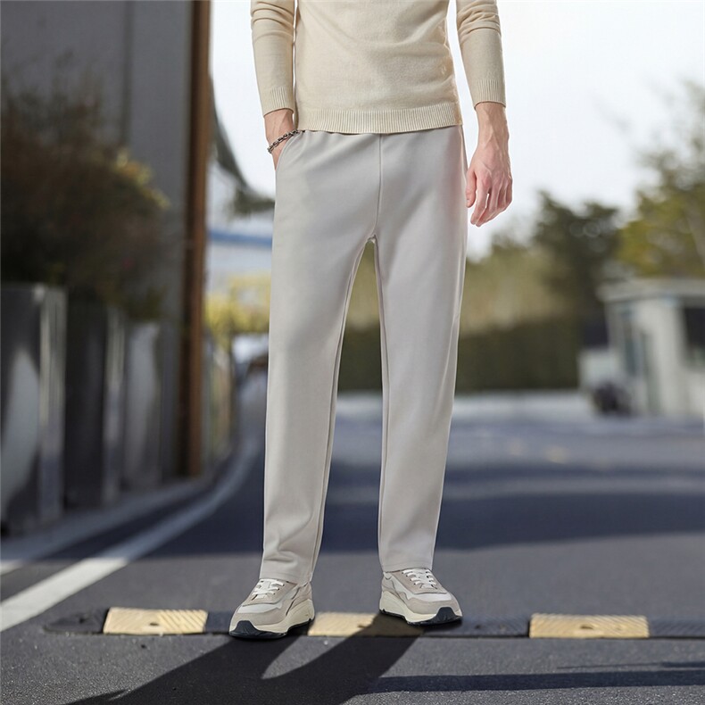 修身小脚裤男春直筒修身弹力夏纯色松紧腰运动裤休闲裤BK901-P58，女装休闲裤，星座310A-4