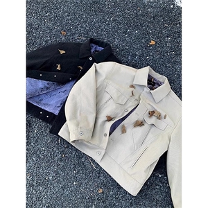 (非揭阳货)水洗帆布加绒军布仿兔毛夹克棉服男 XZ514-2-MY34-P100图片