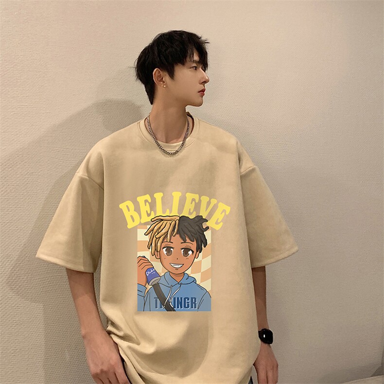 麂皮绒短袖t恤男大码半袖男JD82271-P25,男装T恤,电商A040