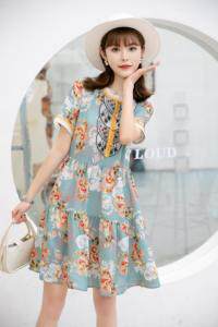 现货供应：夏装新款韩版休闲连衣裙M一XXL，女装连衣裙，拉思维加丝