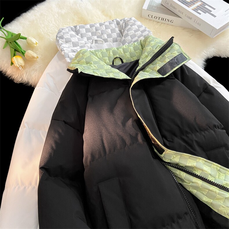 抖音得物品质深度库存三防面料假两件格子棉衣外套棉服WM666特P68,男装棉衣,电商A486