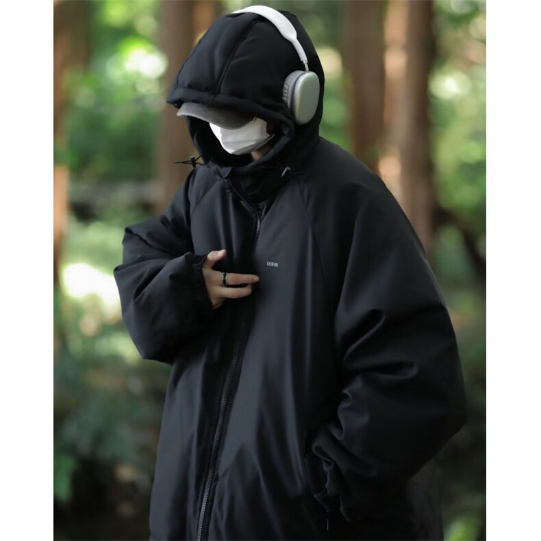 冬季宽松棉服男日系复古加厚棉袄外套潮牌ins连帽棉衣MH02-P88图片