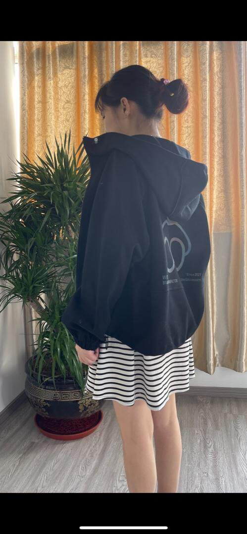 小熊开衫卫衣，女装卫衣/绒衫，春信拙源