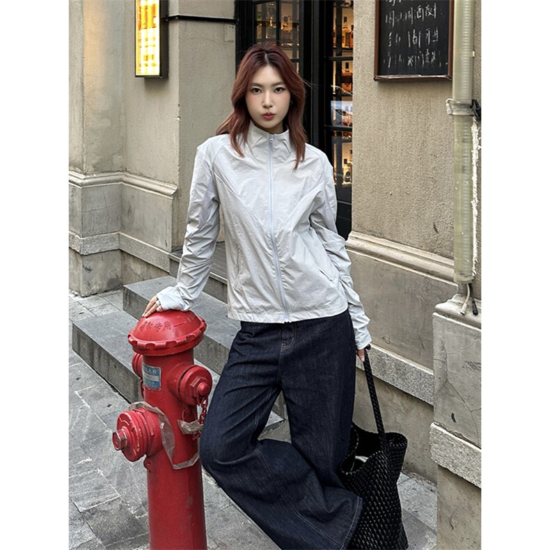 春夏款高品质冰感速干防晒服休闲户外运动外套透气弹力机能风夹克，男装防晒衣，电商A486-1