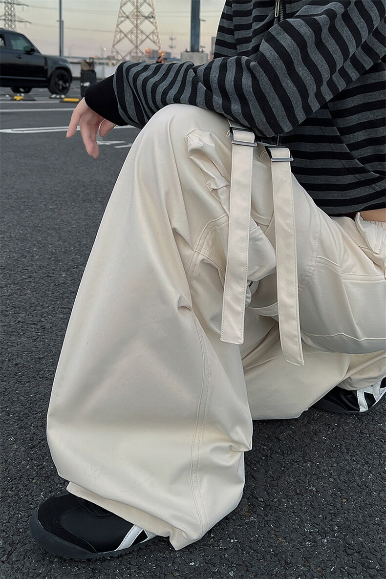 慵懒风设计感时尚裤子?韩式垂感松弛时潮百搭休闲裤K866TP55控88,男装休闲裤,电商A102B