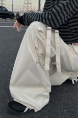 慵懒风设计感时尚裤子?韩式垂感松弛时潮百搭休闲裤K866TP55控88，男装休闲裤，电商A102B