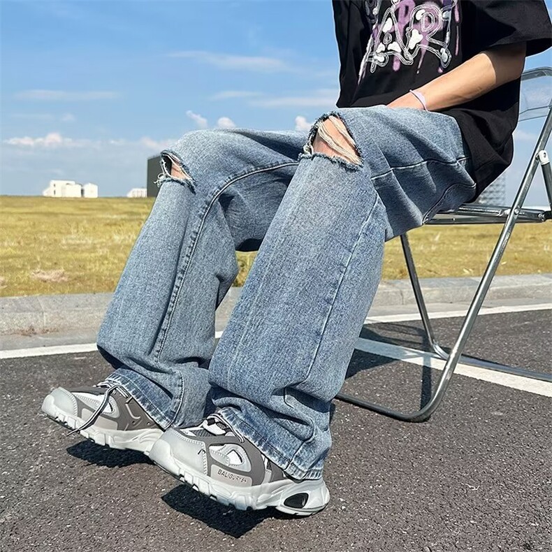 青春流行ins男直筒水洗牛仔裤C983P45,男装牛仔裤,星座1116-2