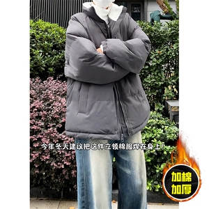 现货高品质美式高街冬季重磅三防加绒加厚羽绒棉衣厚外套棉服图片
