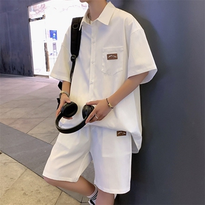 夏季青少年套装运动休闲短裤衬衫男女主推款TZ301  P65图片