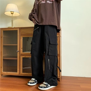 美式裤子男款秋季高街小众设计感宽松直筒工装休闲长裤 KD06-P40图片