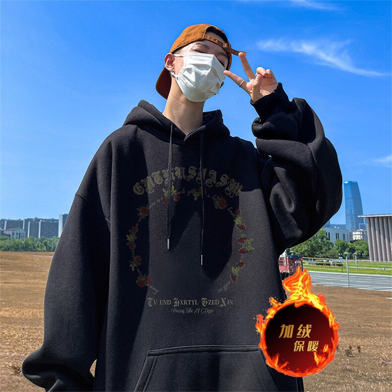 500克重磅秋冬美式加绒加厚卫衣外套DL285常规特P35绒特P40,男装卫衣,电商A486