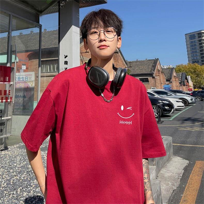 量大优供视频220克美式短袖t恤T2572得物直播有280克品质,男装T恤,电商A486