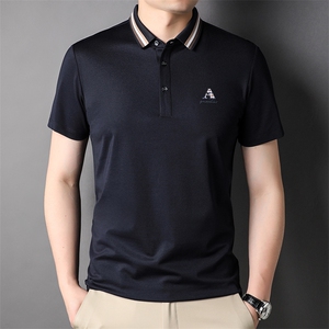 POLO衫男士短袖t恤翻领2023夏季新款潮牌休闲商务男装上衣图片