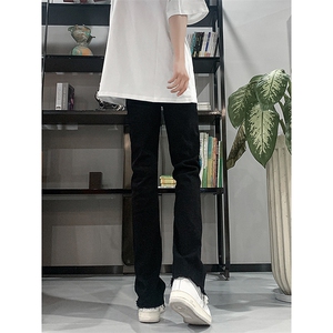 主推货足 渐变修身大码直筒微喇毛边牛仔裤K860-K861-K866-P50图片