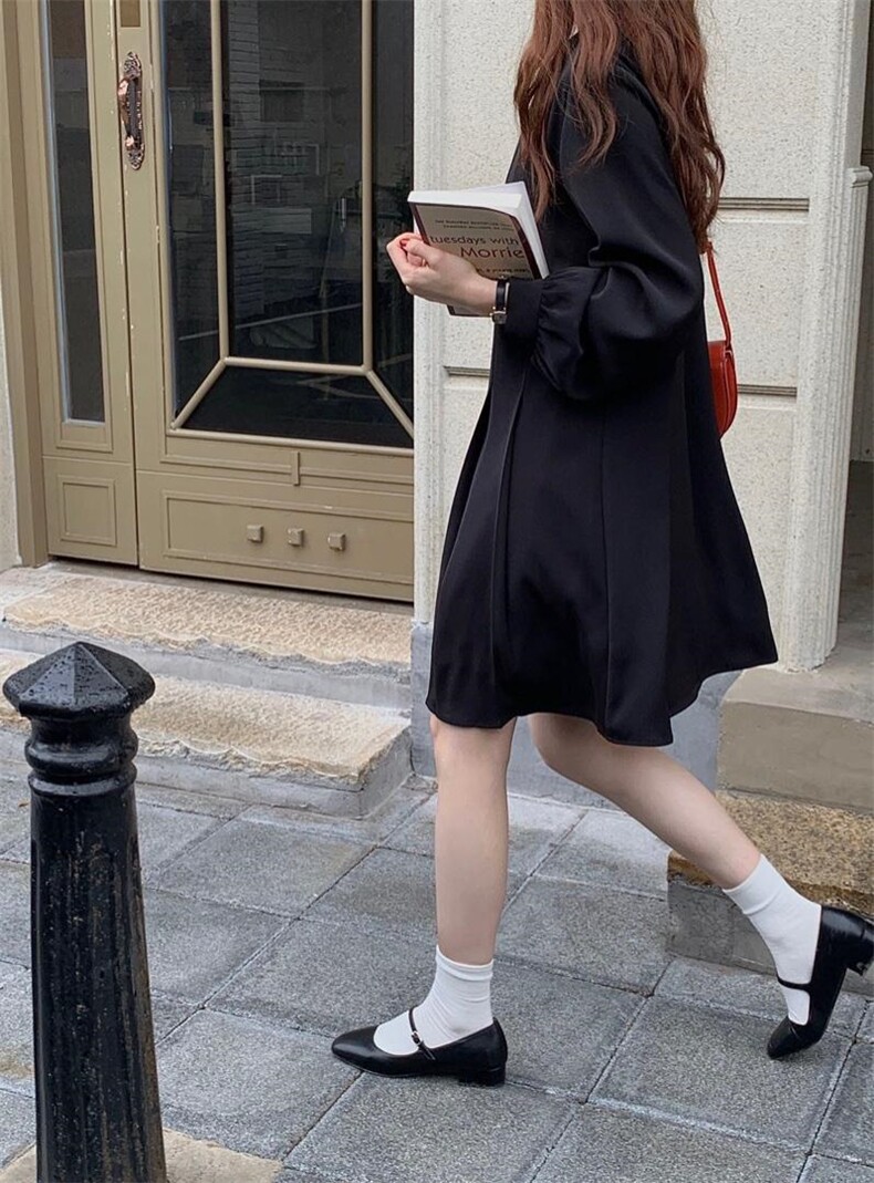 春季新品·韩风压褶连衣裙，女装连衣裙，Hello Tina