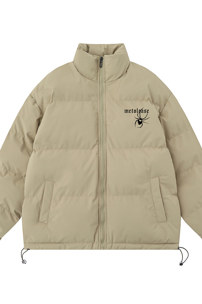 白底23新款冬季时尚百搭宽松字母印花棉服外套MY62059P85控118,男装棉衣,电商A268-1