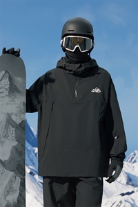 冬新大码户外中性防水滑雪服男女加绒内里设计感套头外套M79-P120图片
