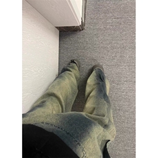美式高街春秋季重磅牛仔裤小众设计感弯刀裤复古水洗做旧宽松直筒，男装牛仔裤，星座506A