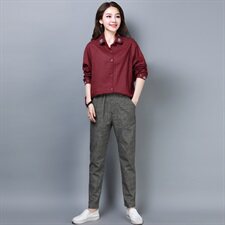 裤子2021年秋季纯色时尚显瘦修身百搭优雅口袋潮流简约，女装裤子，奕阳依阁