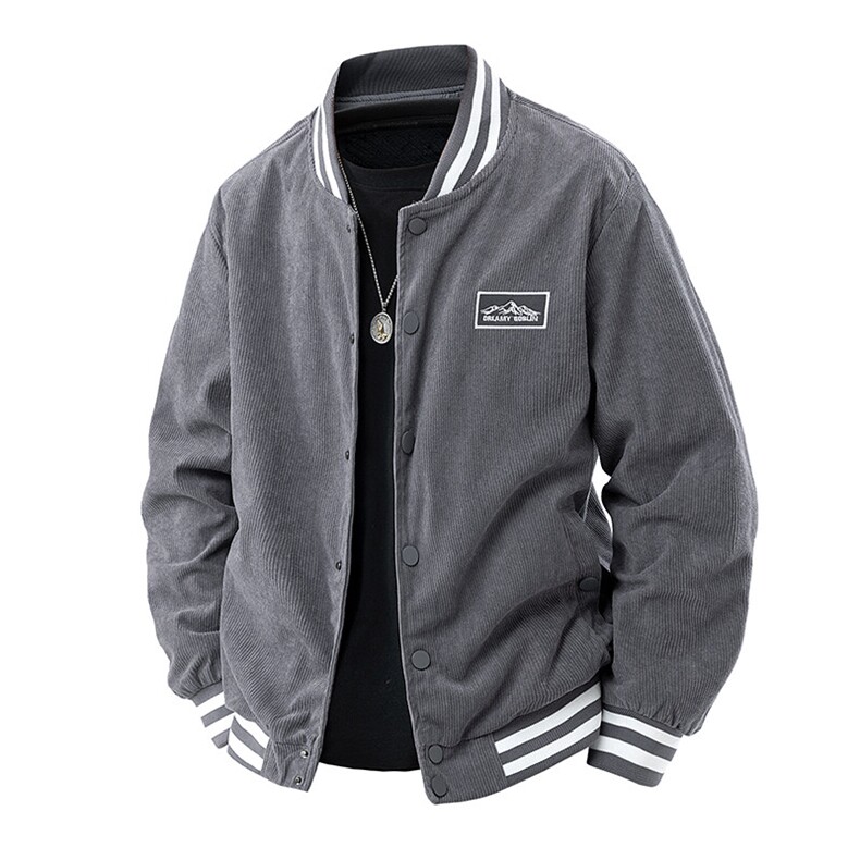 复古日系潮牌棒球服春秋季新款刺绣灯芯绒夹克外套男青年JK85-P50,男装夹克,星座1403A
