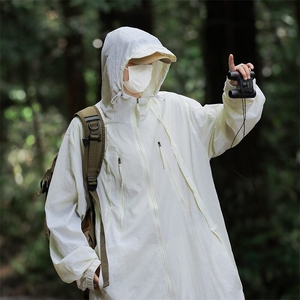 夏季新款防晒服户外运动男女透气情侣连帽情侣防晒衣皮肤衣男图片