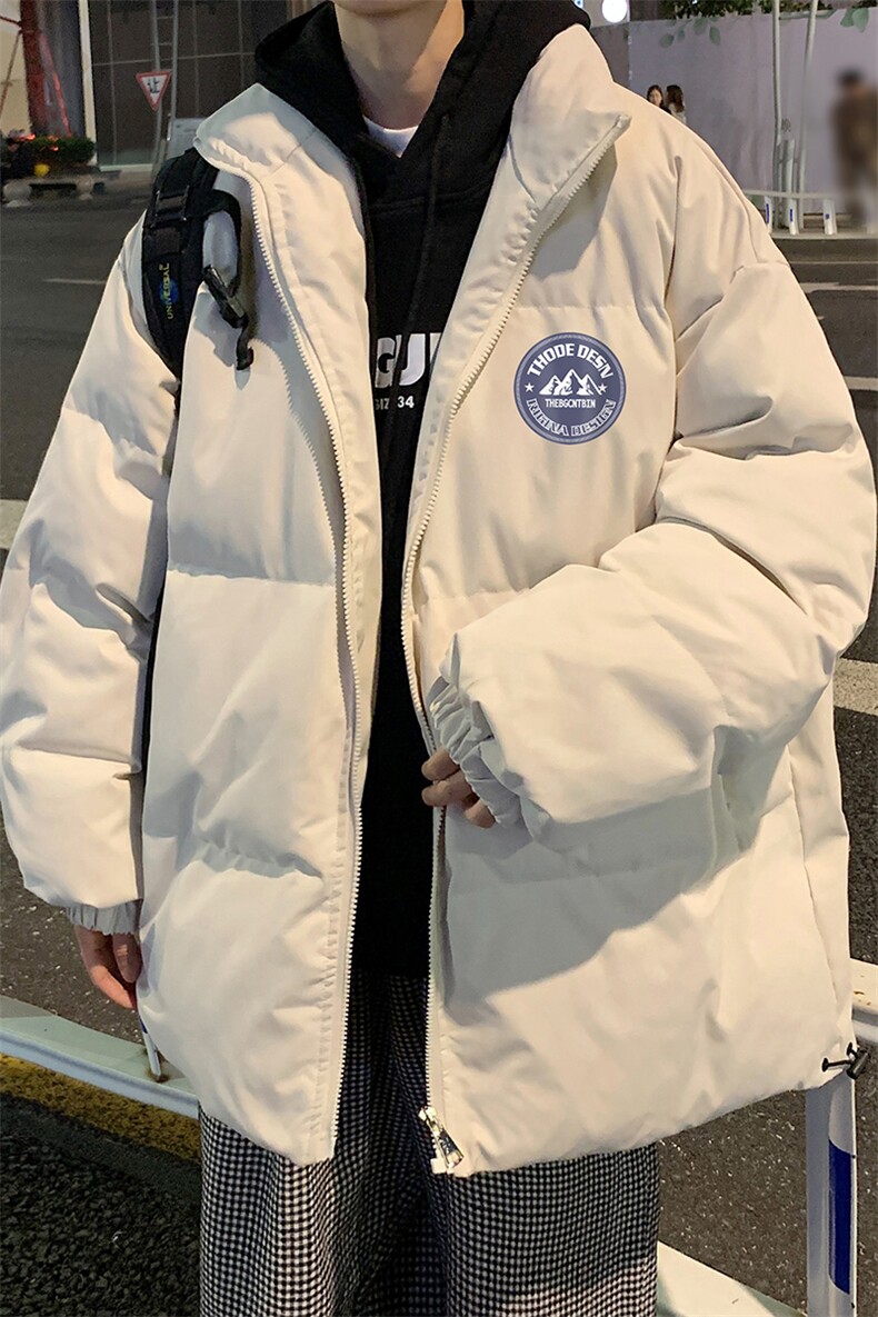 秋冬新款韩版加绒加厚保暖立领宽松棉服外套男MY2050P95控118,男装棉衣,电商A268