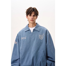 1506-1/WJK0111/P91做旧水洗工装卫衣巴恩布复古外套polo衫百搭，男装工装外套，星座1506-1