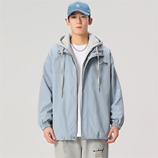 秋冬款棒球服外套男潮牌无影墙假两件情侣学生夹克22110-P80控128，男装夹克，星座717