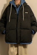 冬季宽松/连帽休闲外套潮加厚棉衣XZ102B-1M6628-P110，男装棉衣，星座102B-1