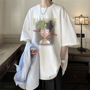 特P19控38 230g重磅纯棉港风短袖t恤男DT3130图片