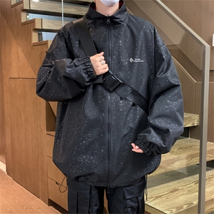 JK9026/P70两面穿休闲男外套春季宽松情侣运动ins百搭夹克两面服图片