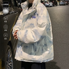 迷彩扎染贴标新标白鸭绒羽绒服A247-YR106特批P195控298，男装羽绒服，电商A247