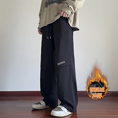 薄款改加绒特批P50无差价冬季银狐绒保暖褶皱阔腿裤男K1477J加绒，男装休闲裤，电商A001-1