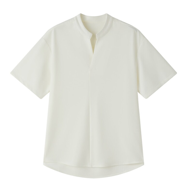 夏男立领纯色衬衫男休闲宽松休闲衬衣小伙A236-82599-P55,男装衬衫,电商A236